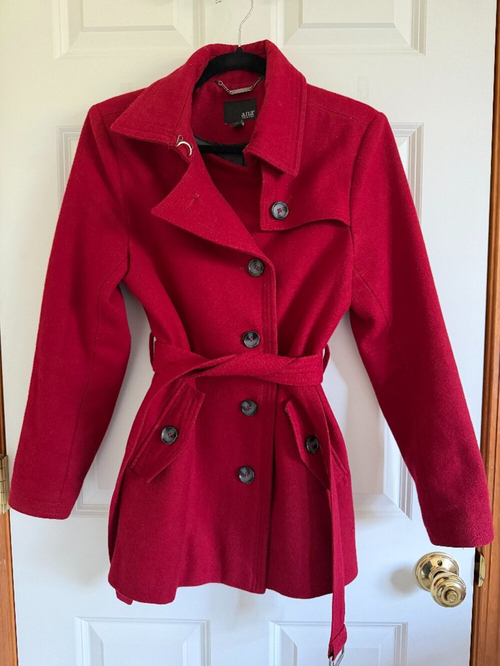 Vibrant Red Peacoat - Petit Small